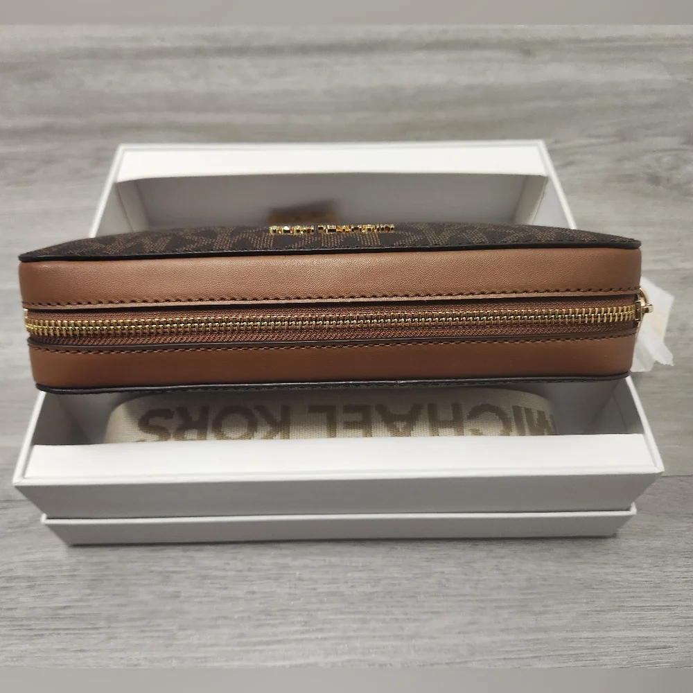 Michael Kors Jet Set Crossbody Logo Gift Box Set - Brown/Luggage *NWT* MSRP $198 - Picture 8 of 11